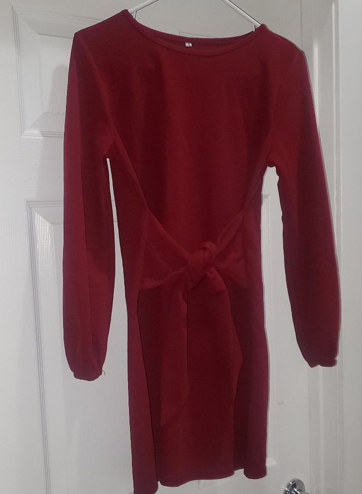 Burgundy dress